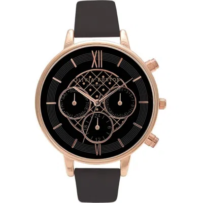 Olivia Burton Ladies' Watch  Ob15cg44 ( 38 Mm) Gbby2 In Black