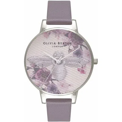 Olivia Burton Gray Synthetic Leather Watch