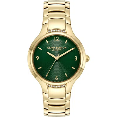 Olivia Burton Lea Bracelet Watch, 34mm In Forest Green