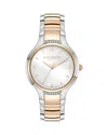 Olivia Burton Women's Lea Two-tone Stainless Steel Watch 34mm In Silver/rose Gold