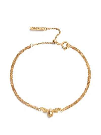 Olivia Burton Lucky Bee Chain Bracelet In Gold