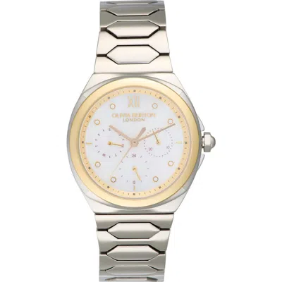 Olivia Burton Lustre Bracelet Watch, 36mm In White Mop