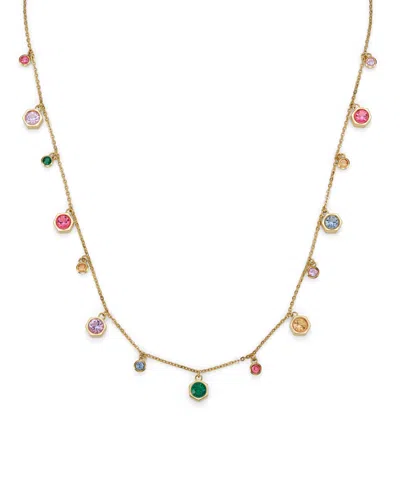 Olivia Burton Mini Droplets Multicolored Charms Gold-tone Stainless Steel Necklace