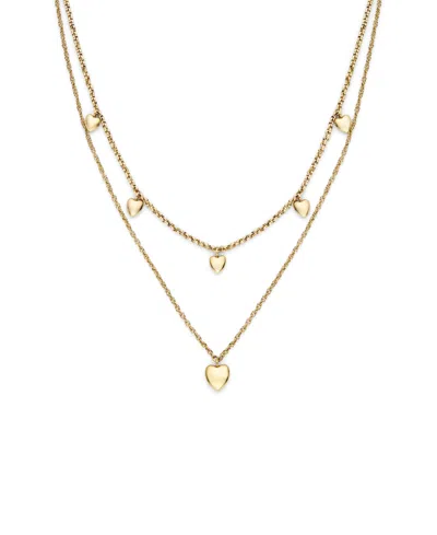 Olivia Burton Mini Heart Gold Tone Stainless Steel Necklace