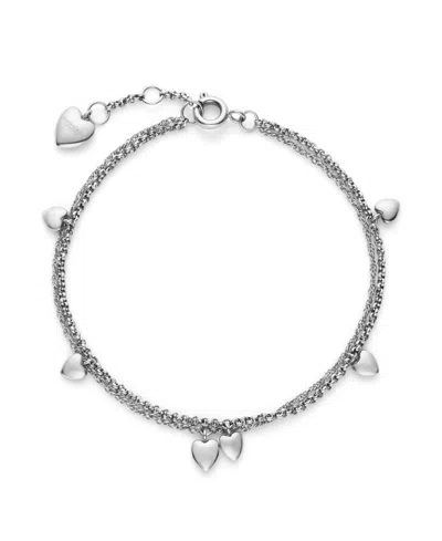 Olivia Burton Mini Heart Silver Tone Stainless Steel Bracelet