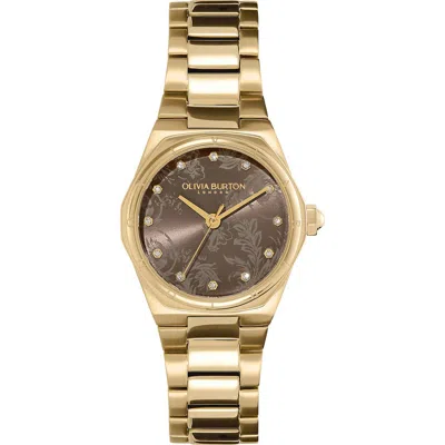 Olivia Burton Mini Hexa Bracelet Watch, 28mm In Taupe