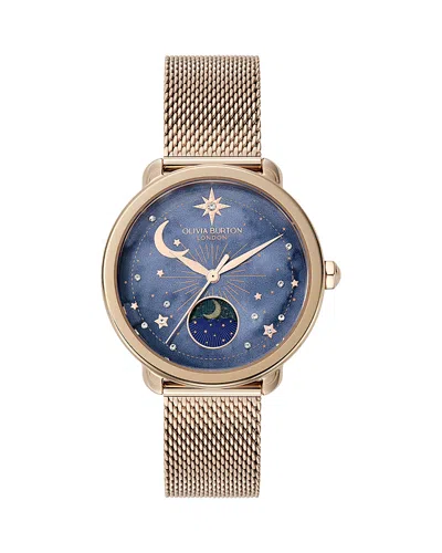 Olivia Burton Moon Phase Watch, 34mm In Gold