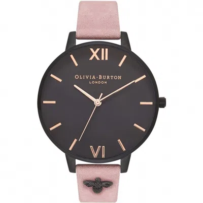 Olivia Burton Multicolor Artificial Leather Dress Watch In Black