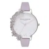 Olivia Burton Purple Artificial Leather Watch In Brown