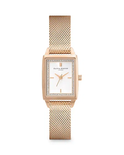Olivia Burton Women's Quartz Rose Gold-tone Stainless Steel Bracelet Watch 25.5mm X 20.5mm