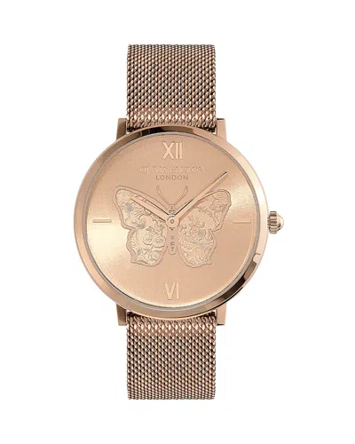 Olivia Burton Signature Butterfly Watch, 35mm In Pink
