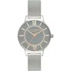 Olivia Burton Silver Stainless Steel Watch In Gray