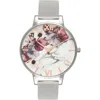 Olivia Burton Silver Stainless Steel Watch In Silver