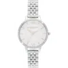 Olivia Burton Silver Stainless Steel Watch In White