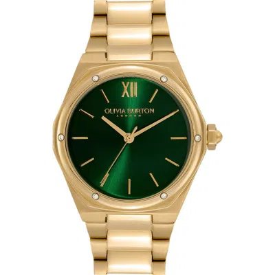 Olivia Burton Sports Luxe Hexa Bracelet Watch, 33mm In Green