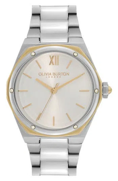Olivia Burton Sports Luxe Hexa Bracelet Watch, 33mm In White