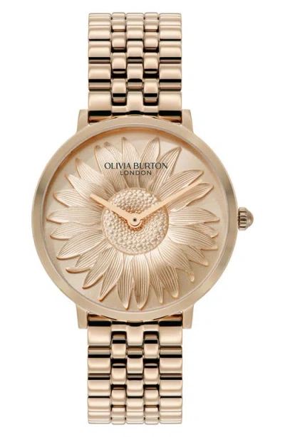Olivia Burton Sunflower Watch, 35mm In Rose Gold