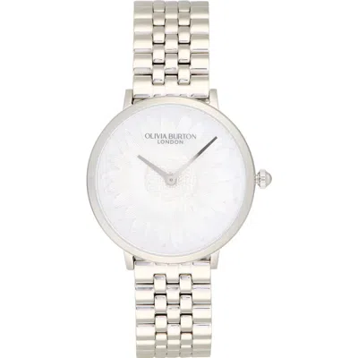 Olivia Burton Sunflower Bracelet Watch, 36mm In Silver