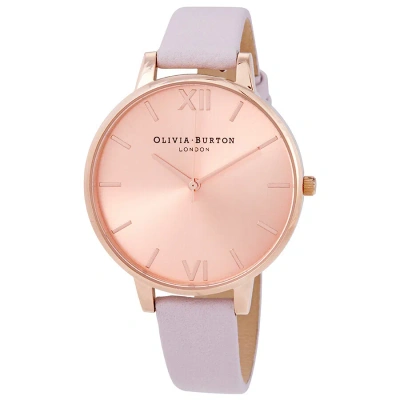 Olivia Burton Sunray Rose Gold Dial Ladies Watch Ob16bd110 In Pink