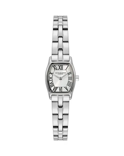 Olivia Burton Tonneau Watch, 22mm X 18mm In Silver