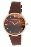 Olivia Burton Ultra Slim Analog Watch, 40mm In Brown