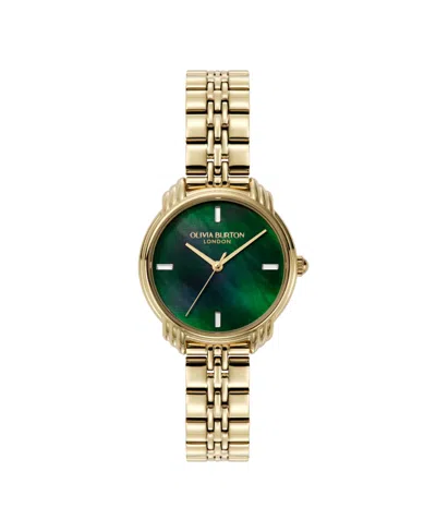 Olivia Burton Women's Art Deco 2.0 Gold Tone Stainless Steel Bracelet Watch, 30mm