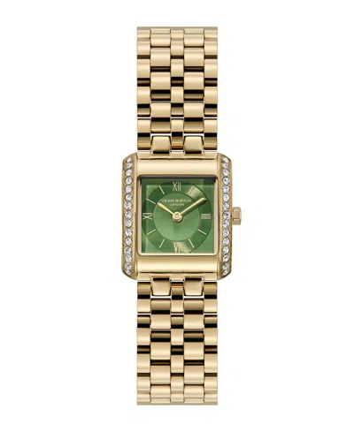 Olivia Burton Women's Berkley Gold Tone Stainless Steel Bracelet Watch 21mm In Green