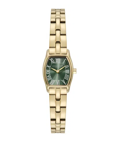 Olivia Burton Women's Cambridge Gold-tone Stainless Steel Bracelet Watch 17.7mm In Green