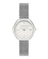 Olivia Burton Women's Charing Silver Tone Stainless Steel Bracelet Watch, 28.5mm In Silver