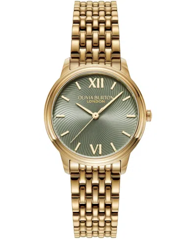 Olivia Burton Women's Classic Swirl Gold-tone Stainless Steel Watch 32mm In Green