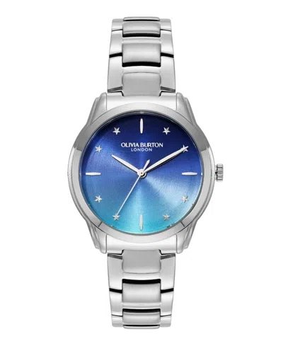 Olivia Burton Women's Colourwave Silver Tone Stainless Steel Bracelet Watch, 36mm In Metallic