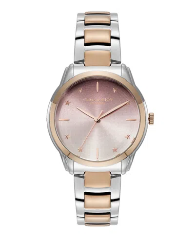 Olivia Burton Women's Colourwave Two Tone Stainless Steel Bracelet Watch, 36mm In Gold