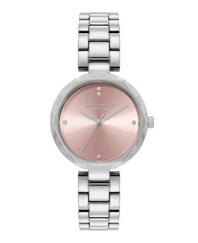 Olivia Burton Women's Dimension Silver Tone Bracelet Watch, 32mm
