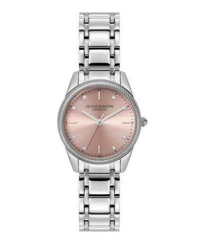 Olivia Burton Women's Egerton Silver Tone Stainless Steel Bracelet Watch, 28mm