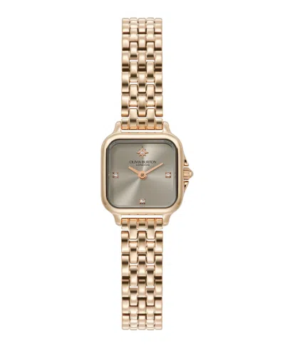 Olivia Burton Women's Grosvenor Mini Rose Gold Tone Bracelet Watch, 20mm