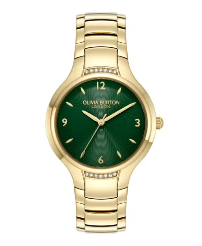 OLIVIA BURTON WOMEN'S LEA GOLD-TONE STAINLESS STEEL WATCH 34MM