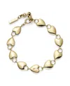Olivia Burton Women's Locked Heart Rose Gold Plated Bracelet In Gold-plated