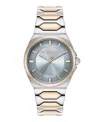 Olivia Burton Women's Lustre Silver And Rose Gold-tone Stainless Steel Bracelet Watch 34mm In Silver And Rose Gold