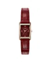 Olivia Burton Women's Mini Grove Cherry Leather Calfskin Strap Watch, 16mm In Red