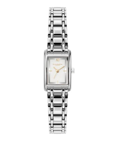 Olivia Burton Women's Mini Grove Silver Tone Stainless Steel Bracelet Watch, 16mm