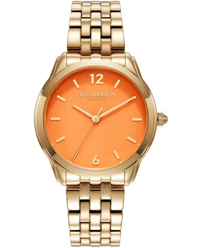 Olivia Burton Women's Starlight Gold-tone Stainless Steel Watch 36mm In Orange