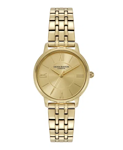 Olivia Burton Women's Westbourne Gold Tone Stainless Steel Bracelet Watch, 30mm