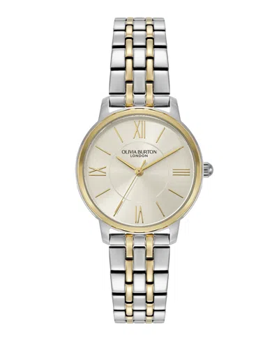 Olivia Burton Women's Westbourne Two Tone Stainless Steel Bracelet Watch, 30mm In Metallic