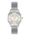 Olivia Burton Women's Wonder Lust Silver-tone Stainless Steel Mesh Bracelet Watch 30mm