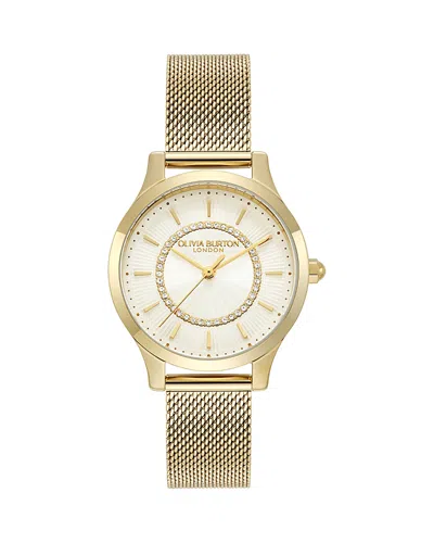 Olivia Burton Women's Wonder Lust Gold-tone Stainless Steel Mesh Bracelet Watch 30mm