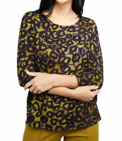 Olivia By Habitat Arthouse Knits Layered Circles Easy Tee In Violet In Blue