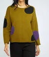 Olivia By Habitat Circle Back Pullover In Moss In Brown