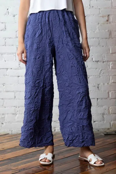 Olivia By Habitat Crinkle Cargo Crop Pant In Dusk In Purple