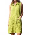 Olivia By Habitat Hi-low Pocket Dress In Lime In Green