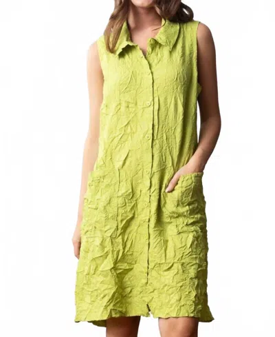 Olivia By Habitat Hi-low Pocket Dress In Lime In Green